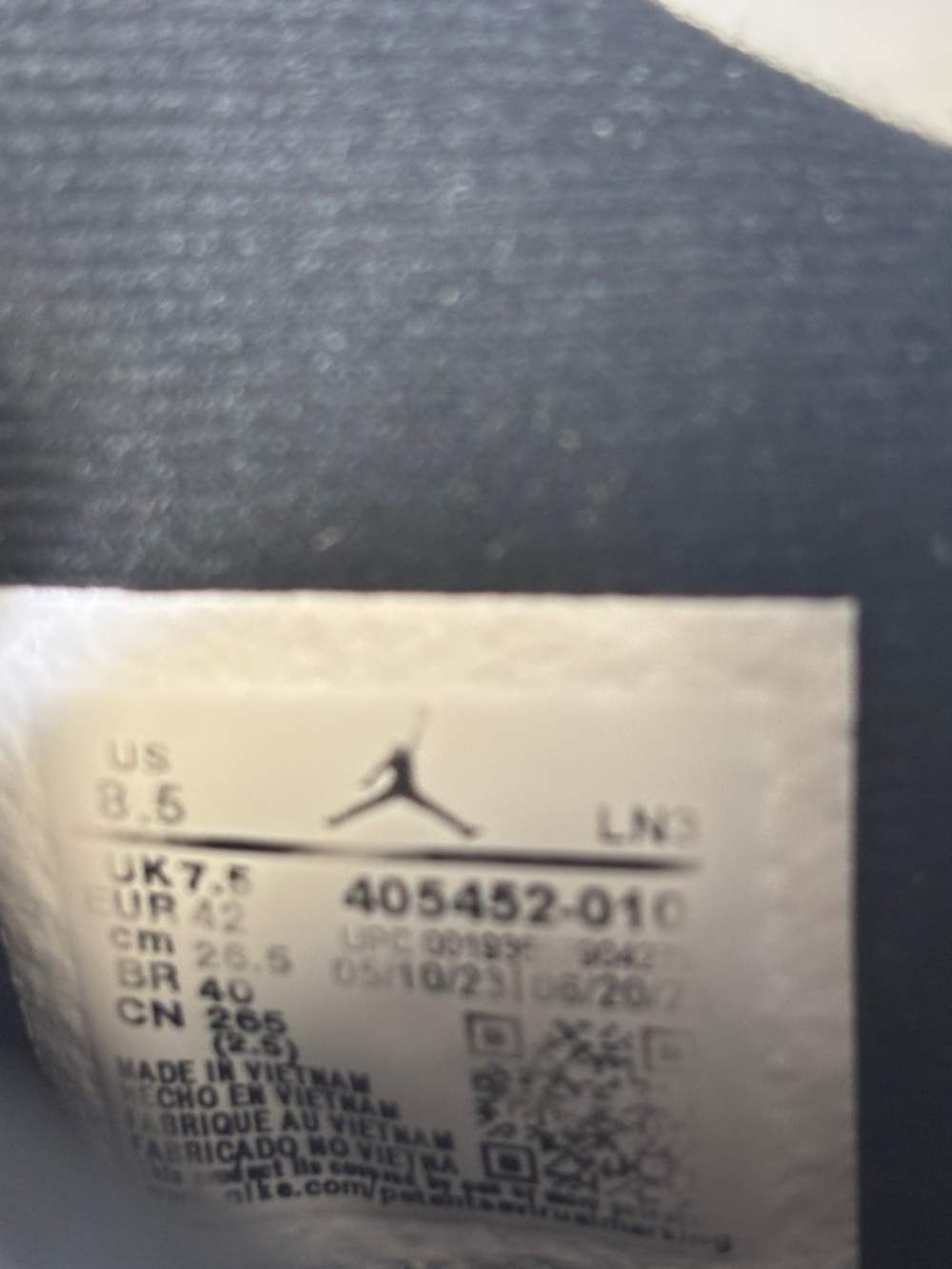 🖤 Nike Air Jordan Retro Black Cat Men's 8.5 405452-010 All Black Sneakers 🖤 - Picture 10 of 12